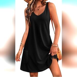 #37 HOTOUCH Women's Casual Sundress with Pockets Summer Boho Beach Dress